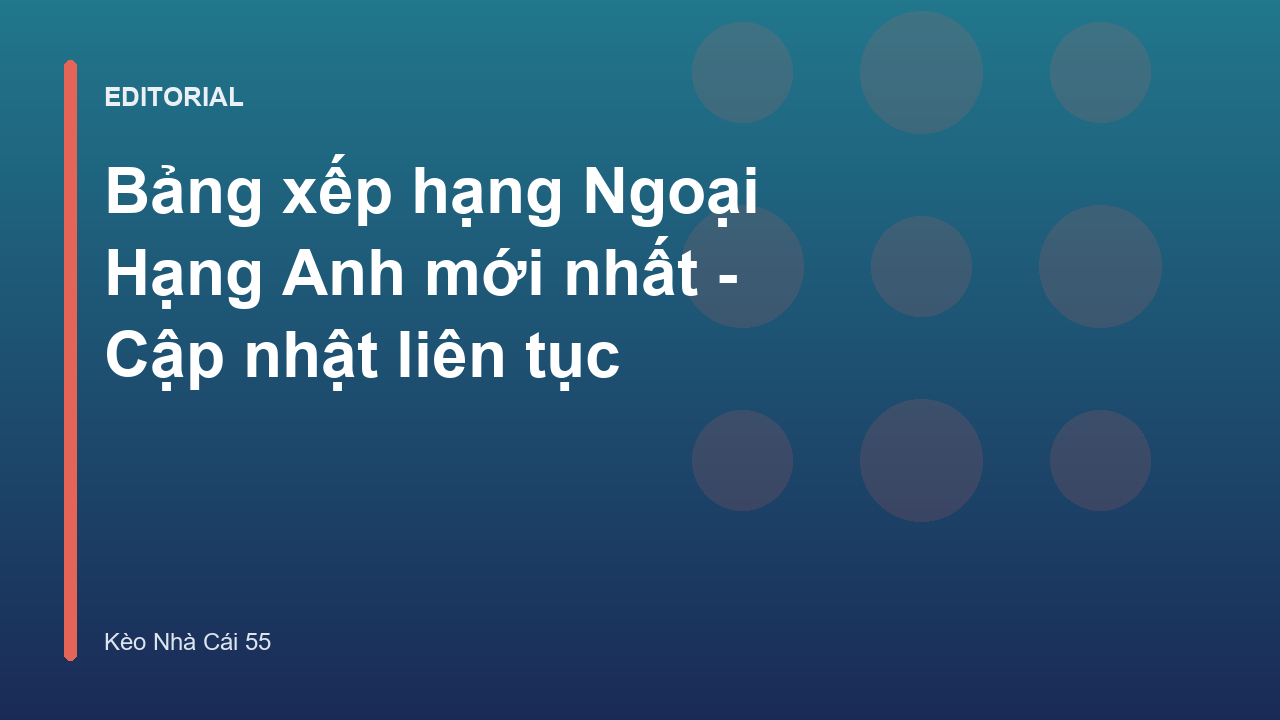 Bảng xếp hạng bóng đá Ngoại Hạng Anh